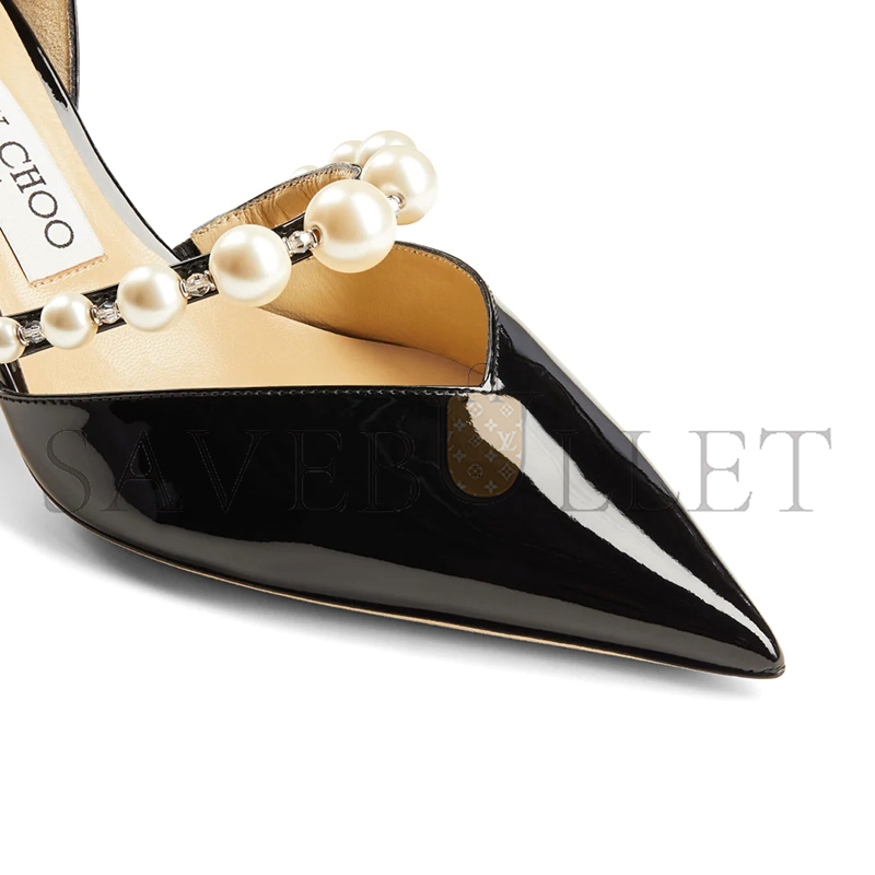 JIMMY CHOO AURELIE 65 BLACK PATENT LEATHER POINTED PUMPS AURELIE65XKM JIMMY CHOO AURELIE 65 BLACK PATENT LEATHER POINTED PUMPS AURELIE65XKM